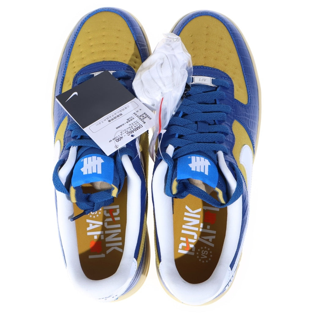 NIKE(ナイキ) ×UNDEFEATED AIR FORCE 1 LOW SP アンディフィーテッド エアフォース ローカットスニーカー ブルー/イエロー US9.5/27.5cm DM8462-400