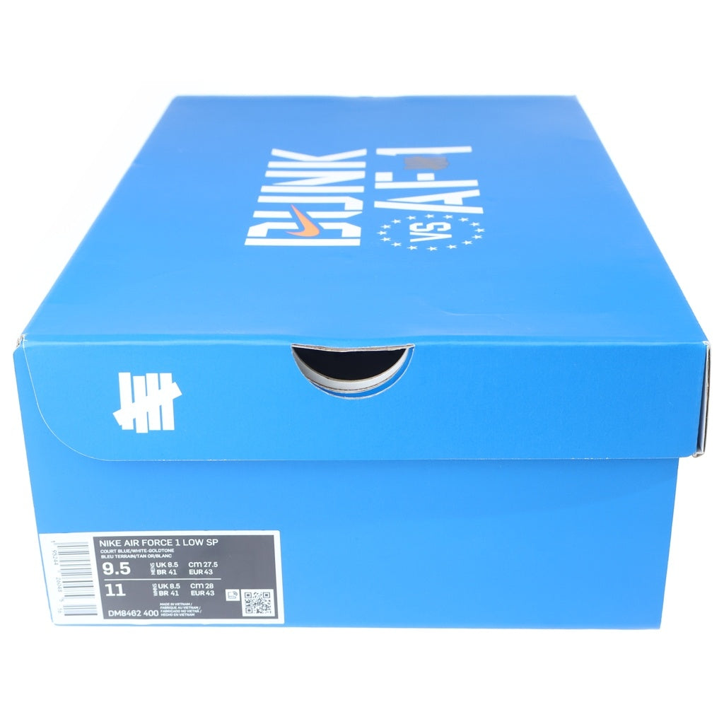 NIKE(ナイキ) ×UNDEFEATED AIR FORCE 1 LOW SP アンディフィーテッド エアフォース ローカットスニーカー ブルー/イエロー US9.5/27.5cm DM8462-400
