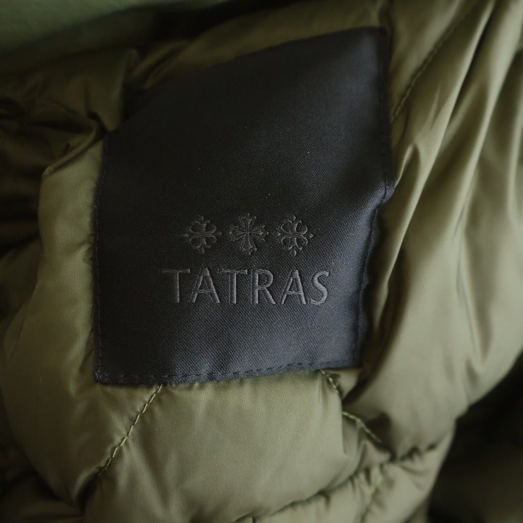 TATRAS(タトラス) 21AW フーデッド ダブルポケット ダウンコート カーキ MTAT21A4769-D