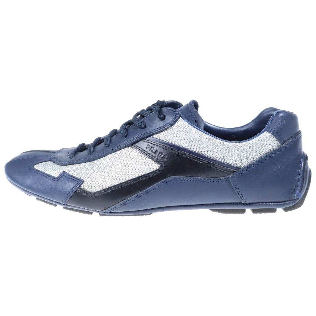 PRADA SPORT(プラダ スポーツ) レザーメッシュ切替 ローカットスニーカー ネイビー/グレー 4E2791