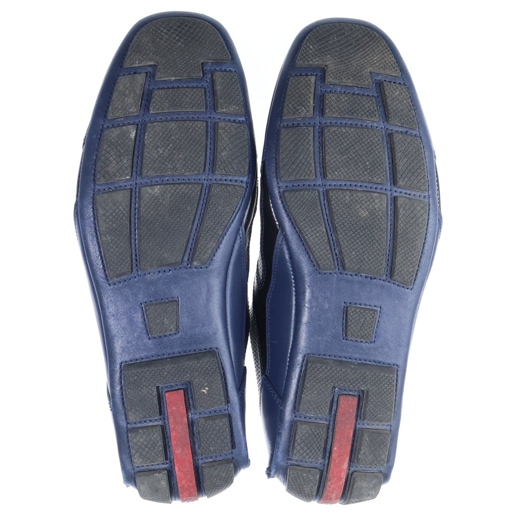 PRADA SPORT(プラダ スポーツ) レザーメッシュ切替 ローカットスニーカー ネイビー/グレー 4E2791