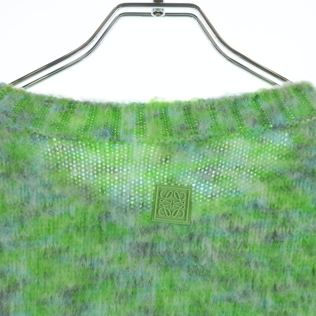 LOEWE(ロエベ) WOOL BLEND SWEATER アナグラムパッチ ウールブレンド クルーネック ニット セ-ター グリーン H526Y14KFL