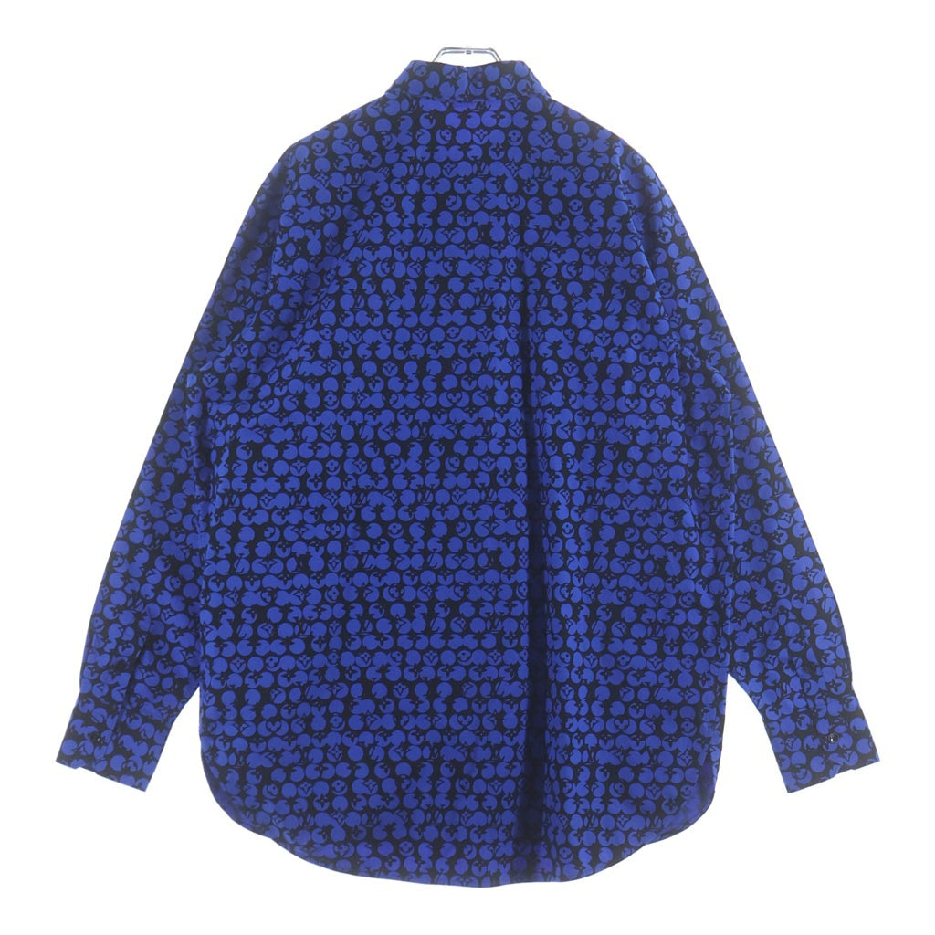 LOUIS VUITTON(ルイヴィトン) 19AW パーフォレーテッド モノグラムパターン DNA レギュラーカラー 長袖シャツ ブルー RM192M ORS HHS20W