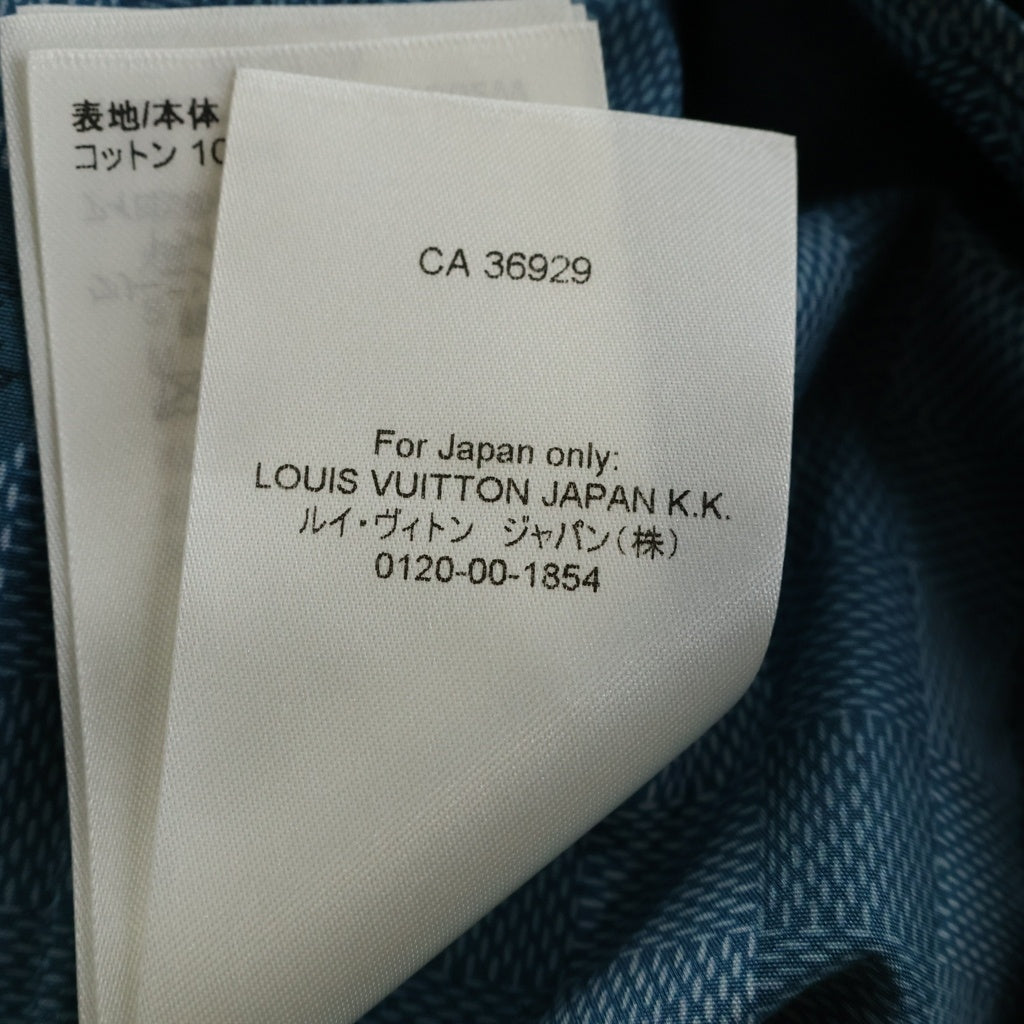 LOUIS VUITTON(ルイヴィトン) 22AW ダミエ ストライプ グラデーション コットン レギュラーカラー 長袖シャツ ブルー RM222V MW6 HNS02W