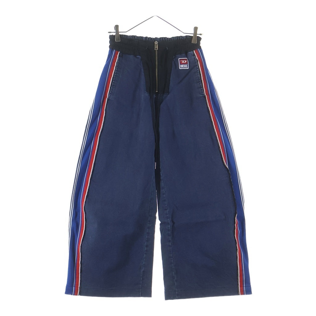 DIESEL(ディーゼル) D-ERINN-NE-J サイドライン ジョグジーンズ イージー ワイドデニムパンツ インディゴ レディース 00S6DZ