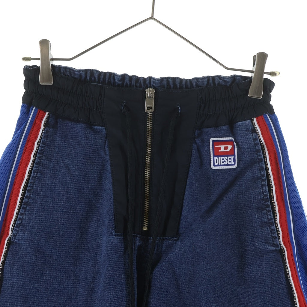 DIESEL(ディーゼル) D-ERINN-NE-J サイドライン ジョグジーンズ イージー ワイドデニムパンツ インディゴ レディース 00S6DZ