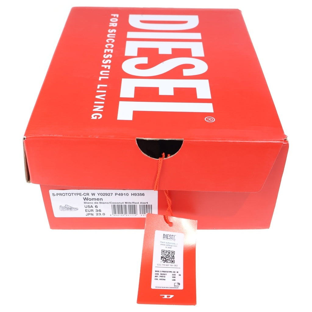 DIESEL(ディーゼル) S-PROTOTYPE-CR プロトタイプ メッシュレザー ローカットスニーカー ホワイト レディース Y02927
