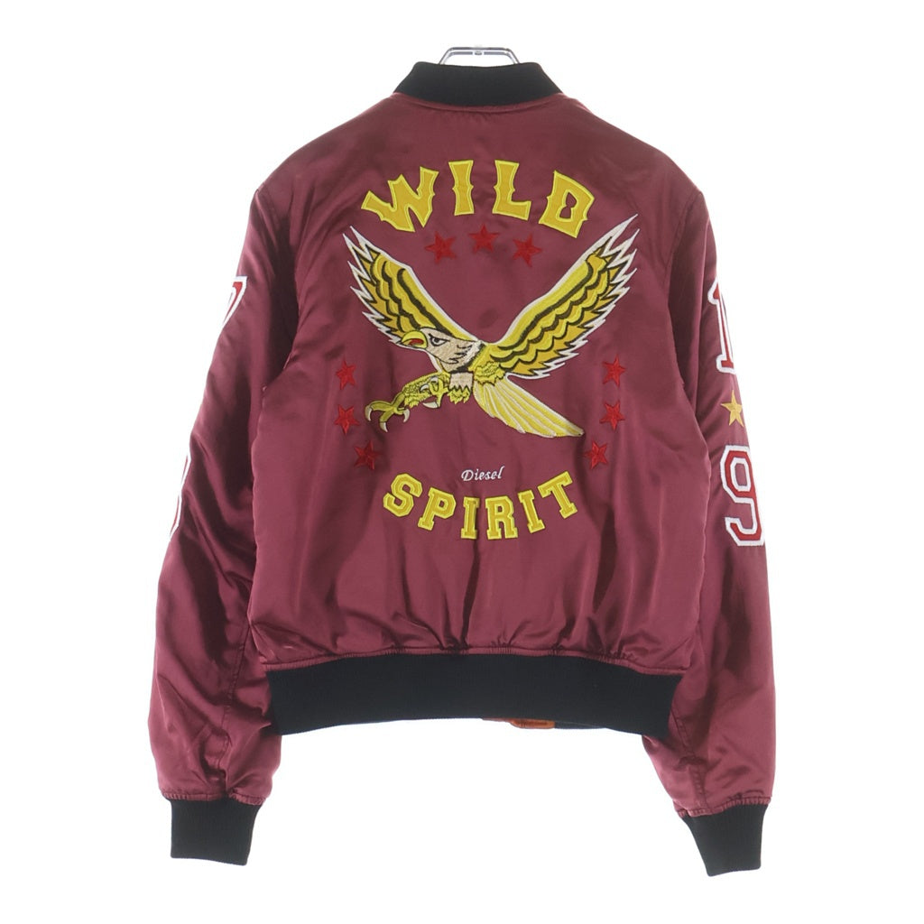 DIESEL(ディーゼル) 16SS BOMBER WILD SPIRIT 1978 リバーシブル スカジャン スーベニアジャケット ダークピンク/オレンジ