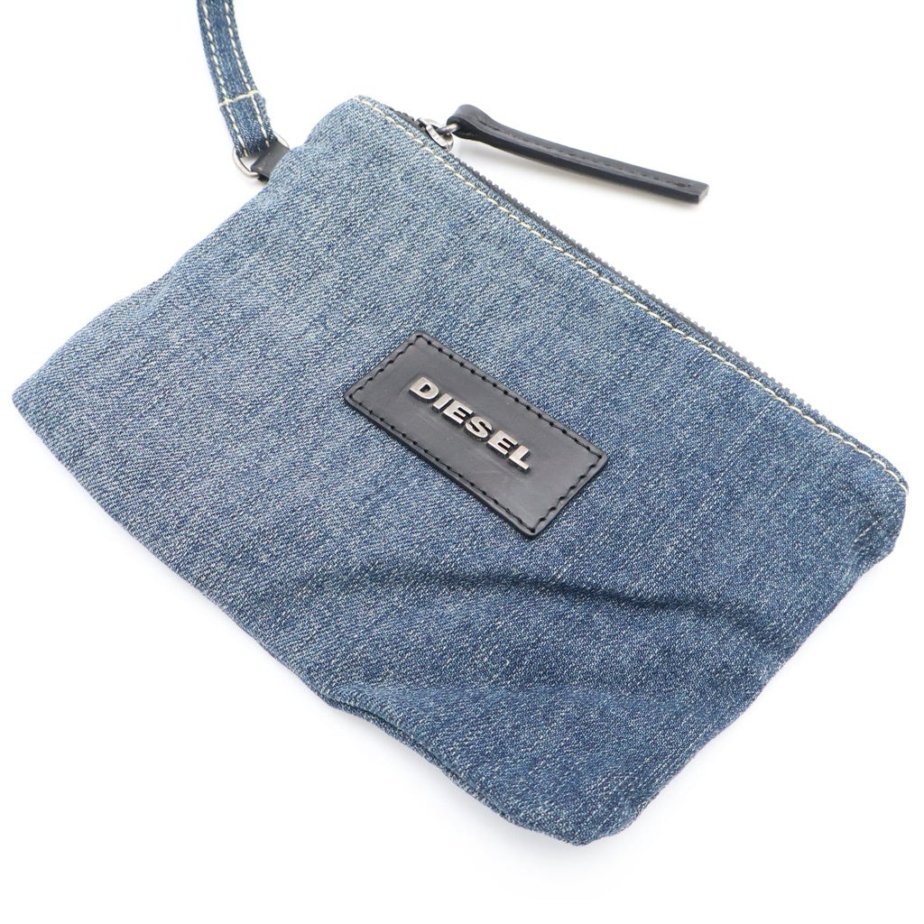 DIESEL(ディーゼル) REBOOT DENIM BAG マルチワッペン ポーチ付き デニムトートバッグ インディゴ X02654