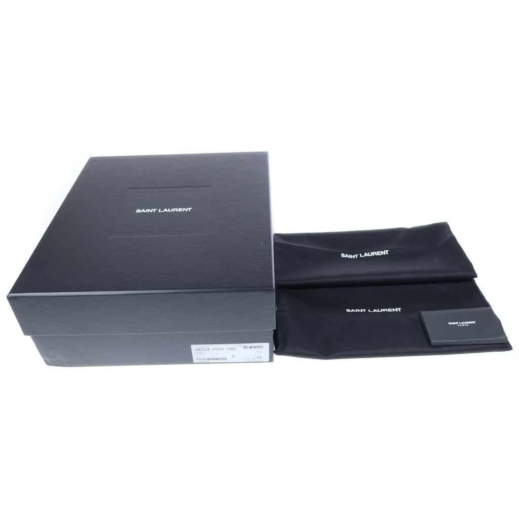 SAINT LAURENT PARIS(サンローランパリ) WYATT 60 ZIP BOOTS クラシック ワイアット60 サイドジップ レザーヒールブーツ ブラック 442258 AQS00 1000