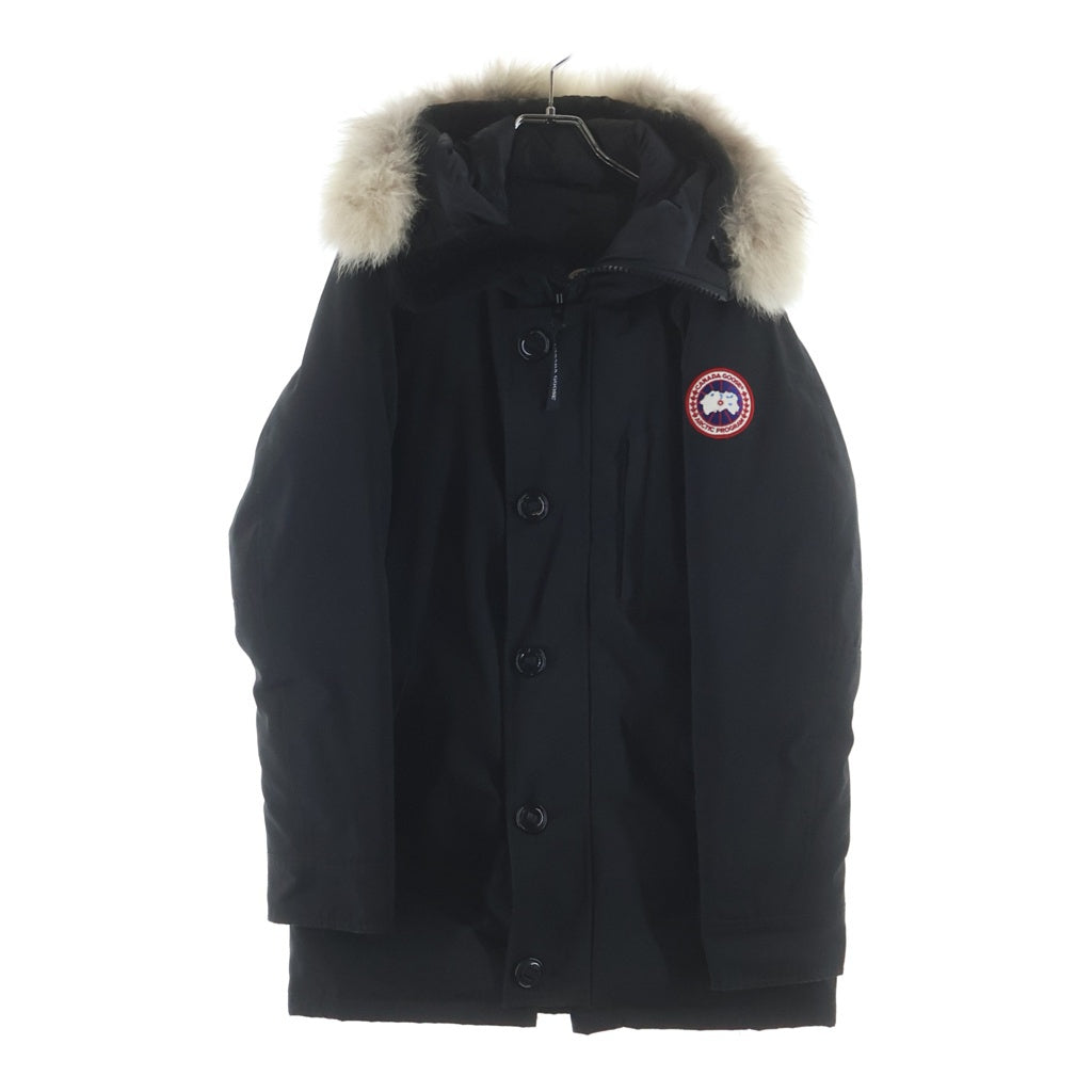 CANADA GOOSE(カナダグース) JASPER PARKA ジャスパー ロゴワッペン ファーフーデッド ダブルジップ ダウンジャケット ブラック 3438JM R
