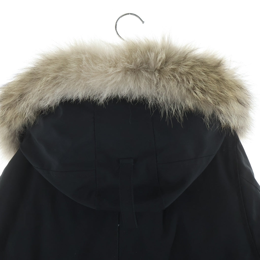 CANADA GOOSE(カナダグース) JASPER PARKA ジャスパー ロゴワッペン ファーフーデッド ダブルジップ ダウンジャケット ブラック 3438JM R