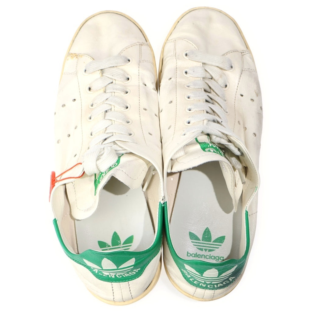 BALENCIAGA(バレンシアガ) 22AW ×ADIDAS STAN SMITH アディダス スタンスミス ダメージ加工 ローカットスニーカー ホワイト US10/28.5cm 721835