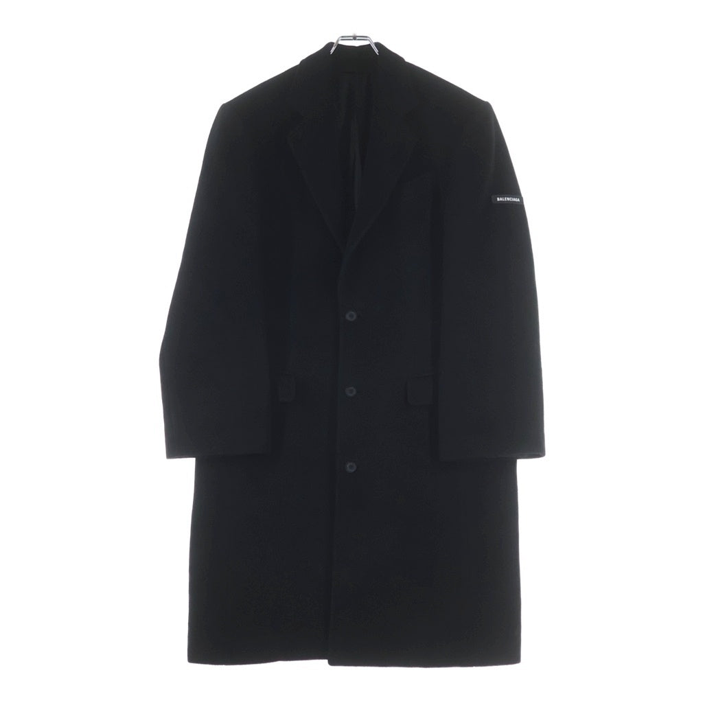 BALENCIAGA(バレンシアガ) Skater Tailored Coat ウール スケーター テーラードロングコート ブラック 768973 TPU03