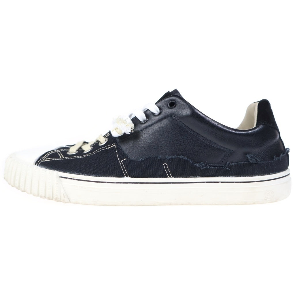 Maison Margiela(メゾンマルジェラ) NEW EVOLUTION LOW ニュー エボリューション キャンバス ダメージ加工 ローカットスニーカー ブラック S57WS0391