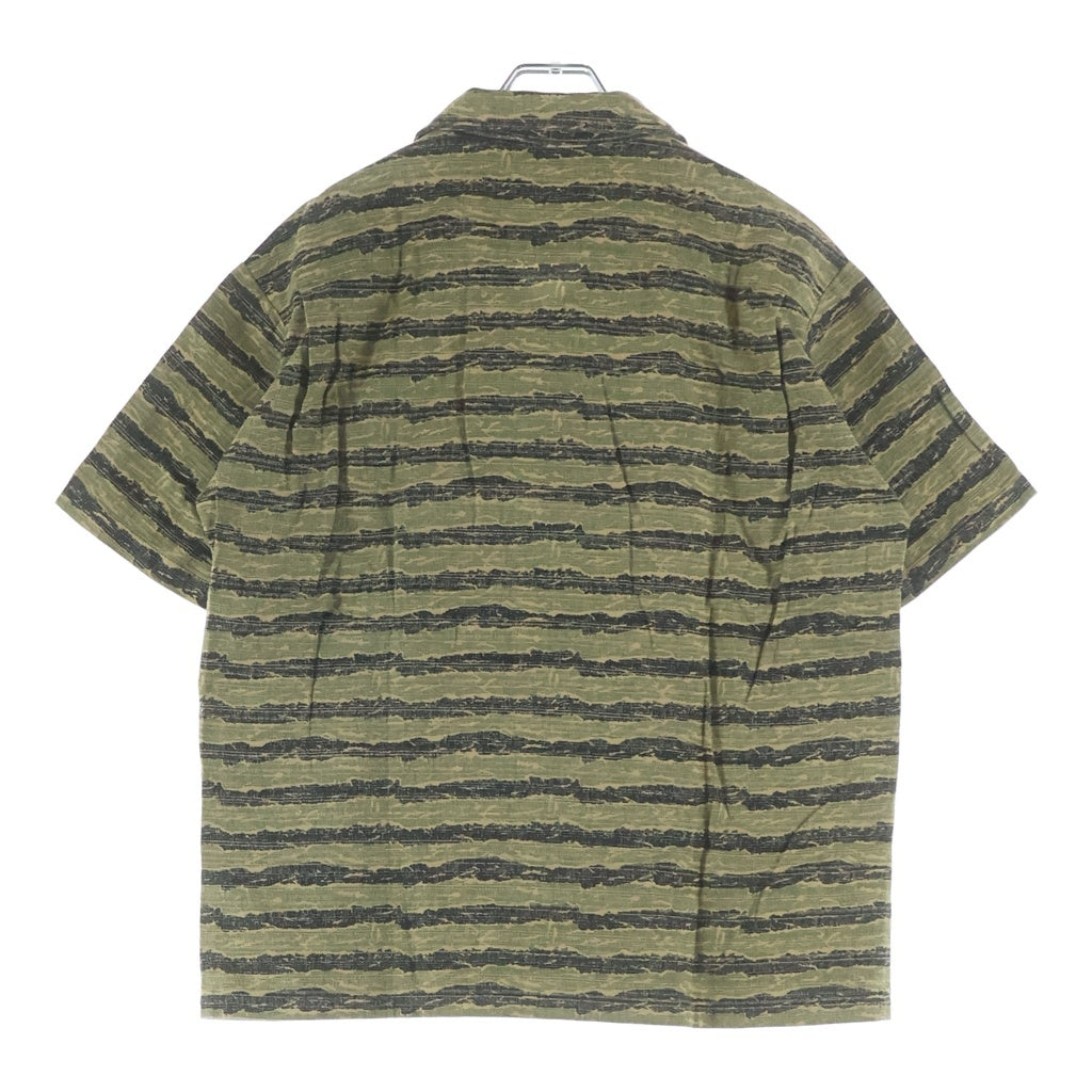 TENDERLOIN(テンダーロイン) T-TIGER ALOHA SHT S/S タイガーカモ柄 半袖アロハシャツ カーキ