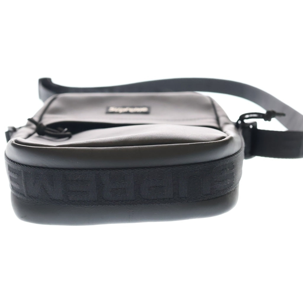 SUPREME(シュプリーム) 23AW Leather Shoulder Bag ボックスロゴ レザーショルダーバッグ ブラック