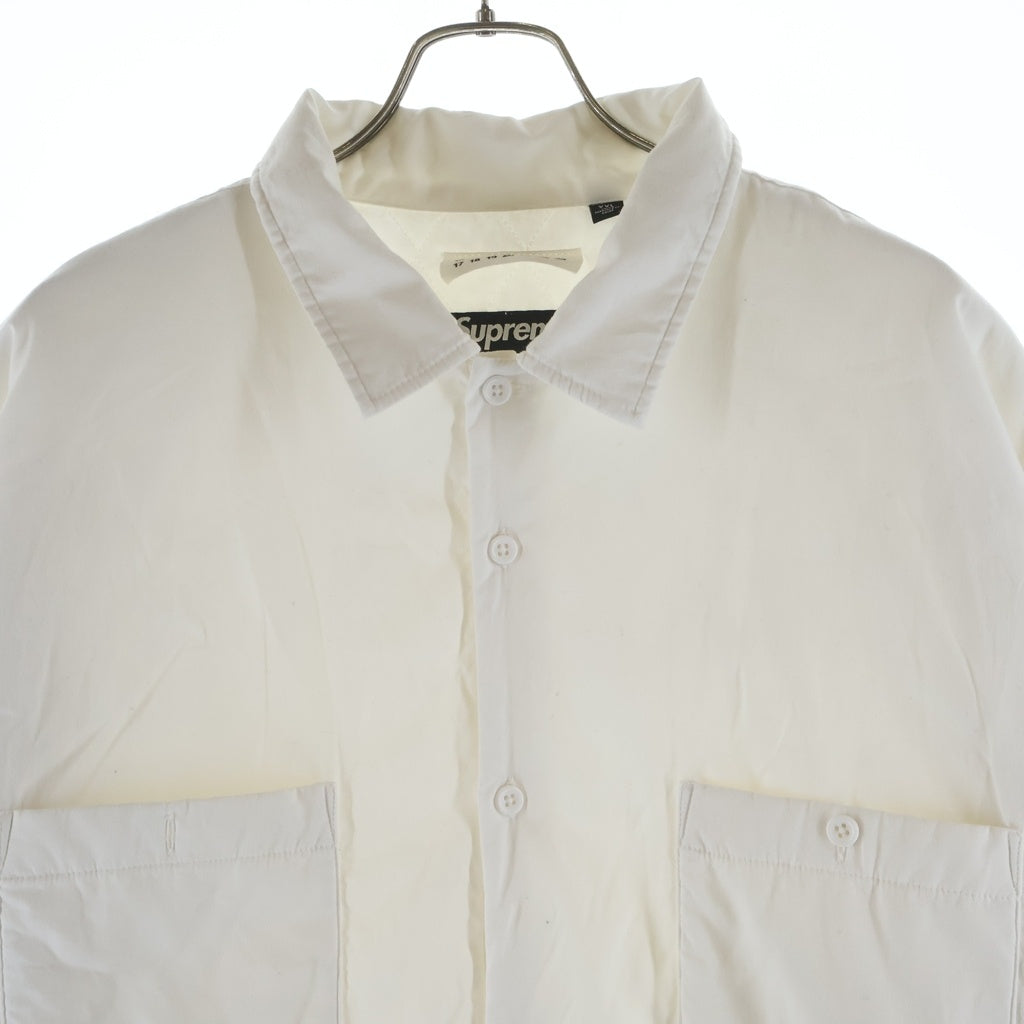 SUPREME(シュプリーム) 24SS ×MM6 Maison Margiela Padded Shirt エムエムシックスメゾンマルジェラ パデッド ボタンアップ シャツ ホワイト