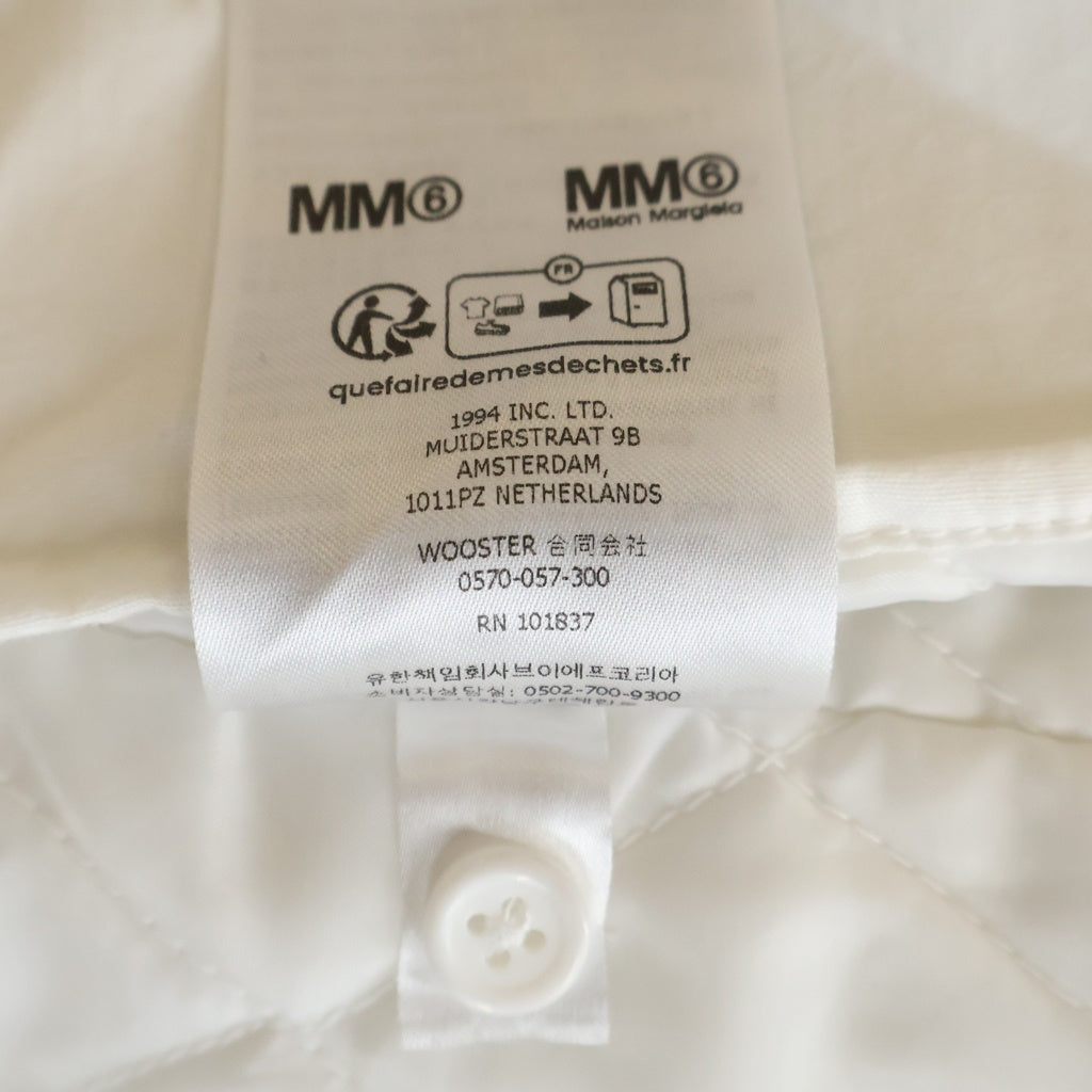 SUPREME(シュプリーム) 24SS ×MM6 Maison Margiela Padded Shirt エムエムシックスメゾンマルジェラ パデッド ボタンアップ シャツ ホワイト