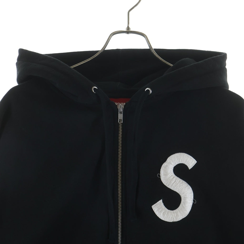 SUPREME(シュプリーム) 24AW S Logo Zip Up Hooded Sweatshirt Sロゴ スウェット ジップアップパーカー ブラック