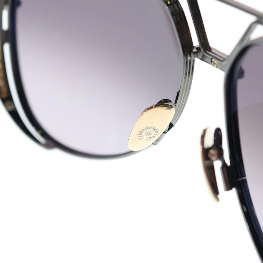 CHROME HEARTS(クロムハーツ) BOXEDEN CHプラス メタルブリッジ ティアドロップ サングラス メガネ ブラック/ゴールド
