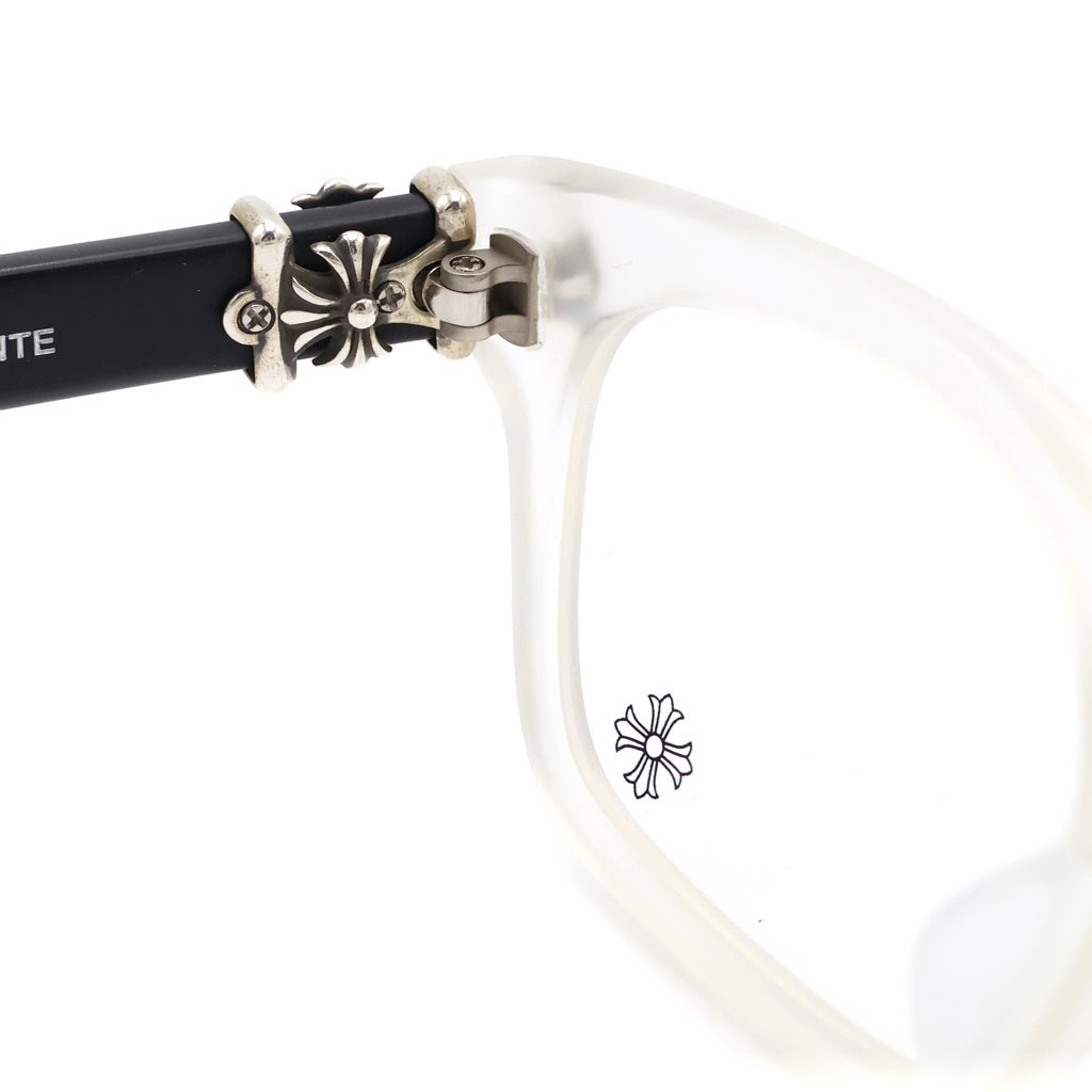 CHROME HEARTS(クロムハーツ) VAGILANTE CHプラステンプル スクエアフレーム サングラス メガネ クリア/ブラック