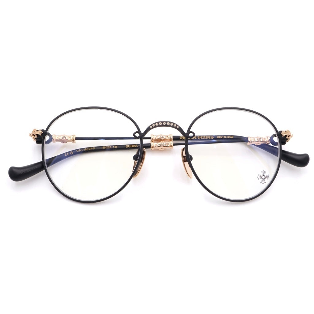 CHROME HEARTS(クロムハーツ) BUBBA-A フローラルクロステンプル マットフレーム メガネ サングラス ゴールド/ブラック