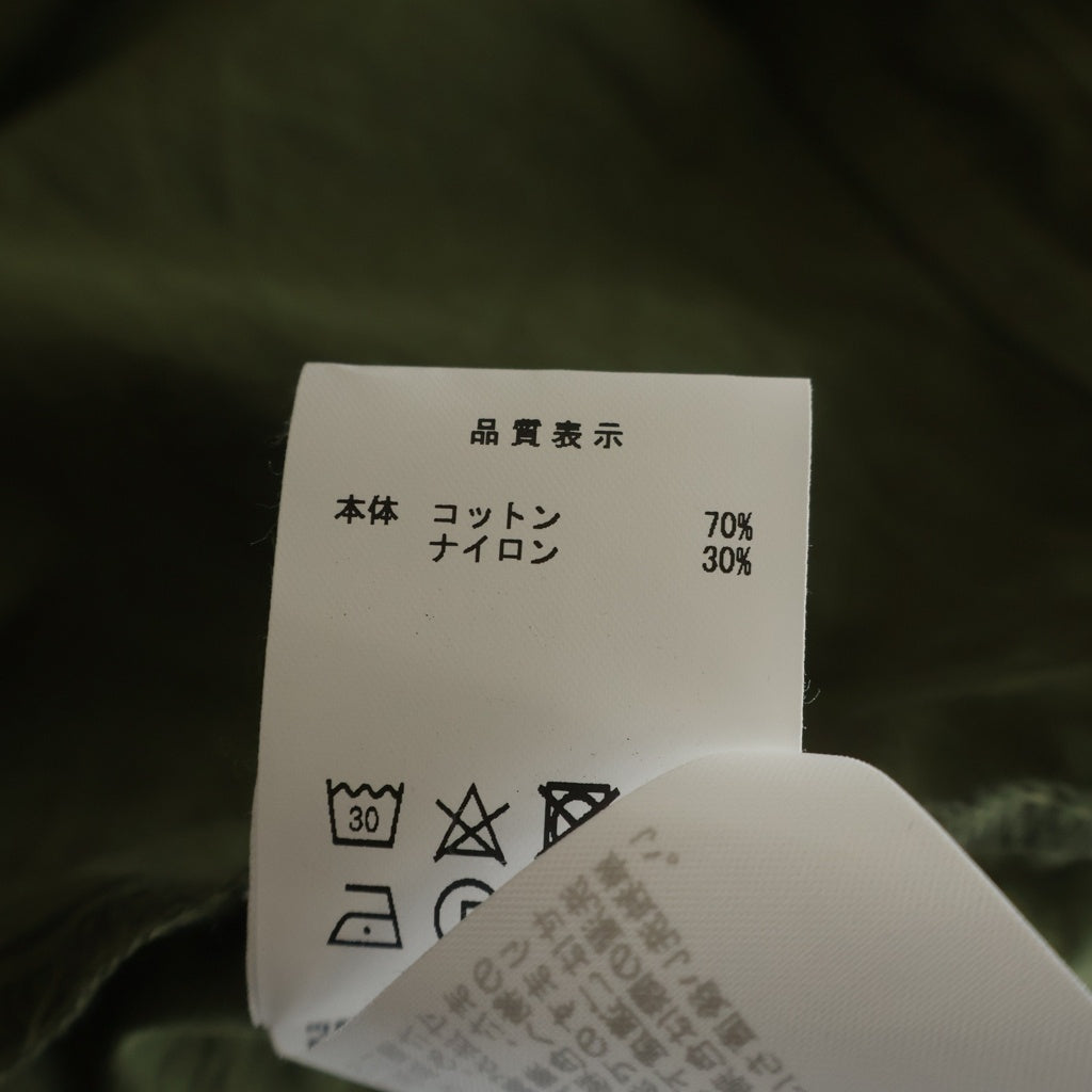 DESCENDANT(ディセンダント) 24AW MOLE HOODED LS SHIRT モールスキン フーデッド長袖プルオーバーシャツ ジャケット カーキ