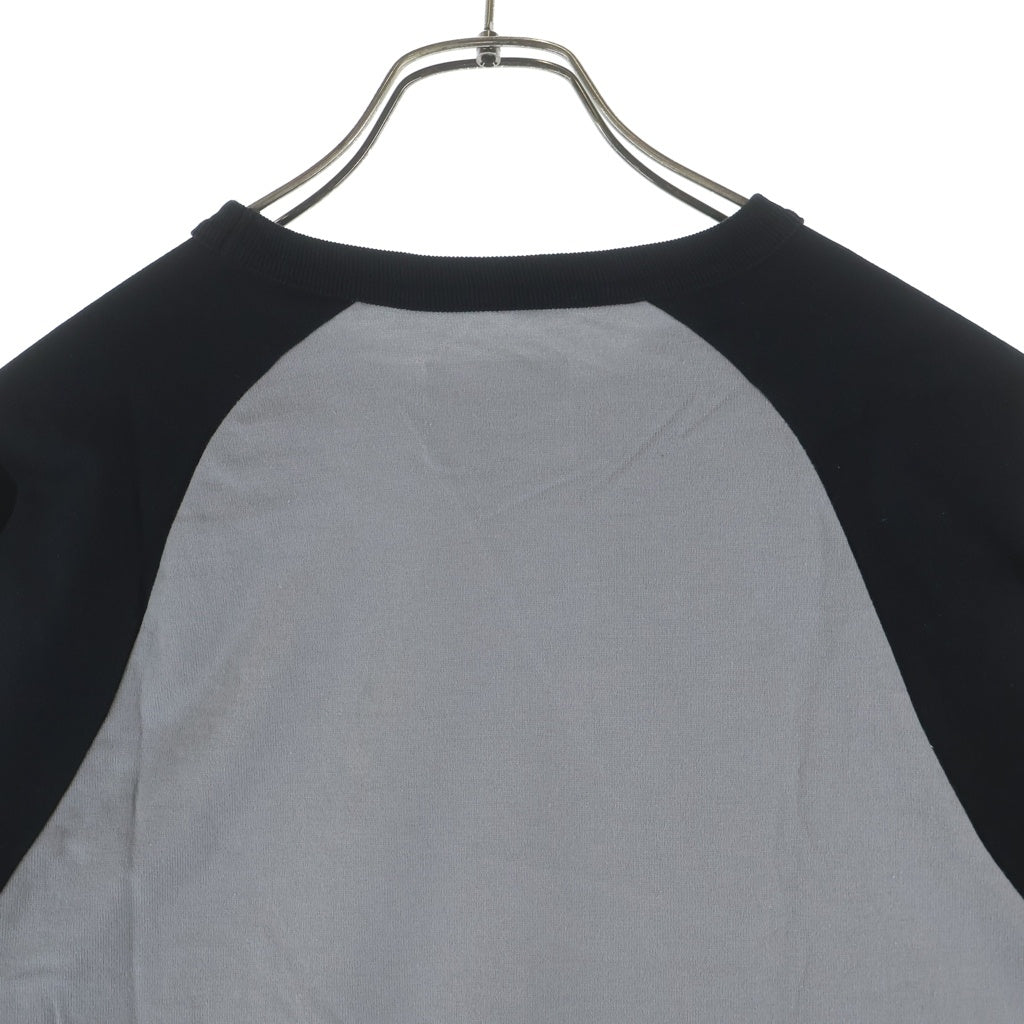 WTAPS(ダブルタップス) 22AW IAN/RAGLAN/CTPL.GPS ラグランスリーブ クルーネック長袖Tシャツ カットソー グレー/ブラック 222ATDT-CSM24