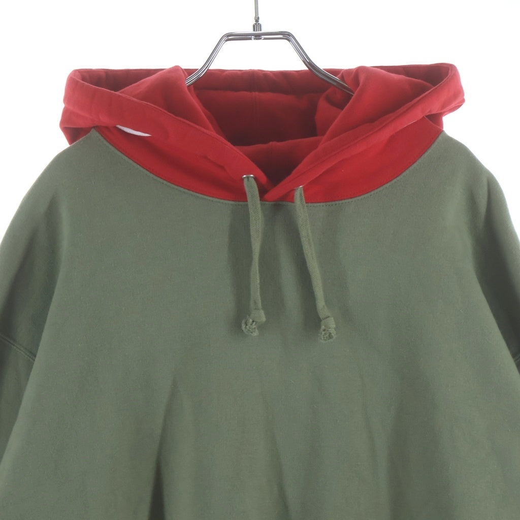 SUPREME(シュプリーム) 21AW Contrast Hooded Sweatshirt コントラスト フーデッド スウェットパーカー カーキレッド