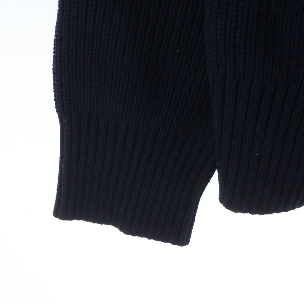 Sacai(サカイ) 19AW ラップカラー ジップアップ ウールニットセーター ネイビー 19-02124M