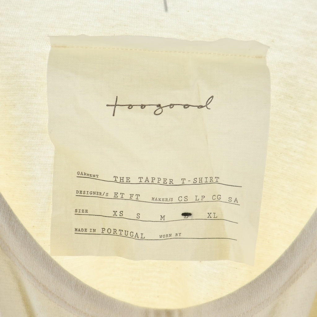 toogood(トゥーグット) THE TAPPER TSHIRT ザ テーパー クルーネック カットソー 半袖Tシャツ ホワイト