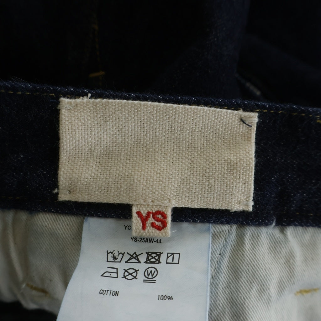 YOKO SAKAMOTO(ヨーコサカモト) BELTED TROUSERS ベルト付き マルチポケット ジップアップ デニムパンツ インディゴ YS-25AW-44