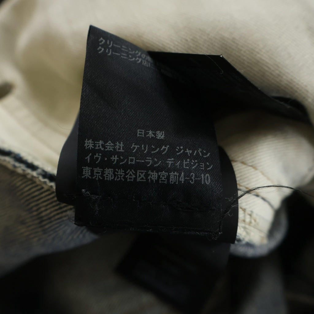 SAINT LAURENT PARIS(サンローランパリ) ボタンフライ コットン スリム デニムパンツ インディゴ 597052 Y11CB