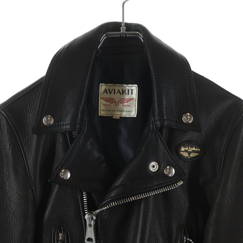 Lewis Leathers(ルイスレザー) ×The REAL McCOY'S LIGHTNING ザリアルマッコイズ ライトニング ディアスキン ダブルライダース レザージャケット ブラック