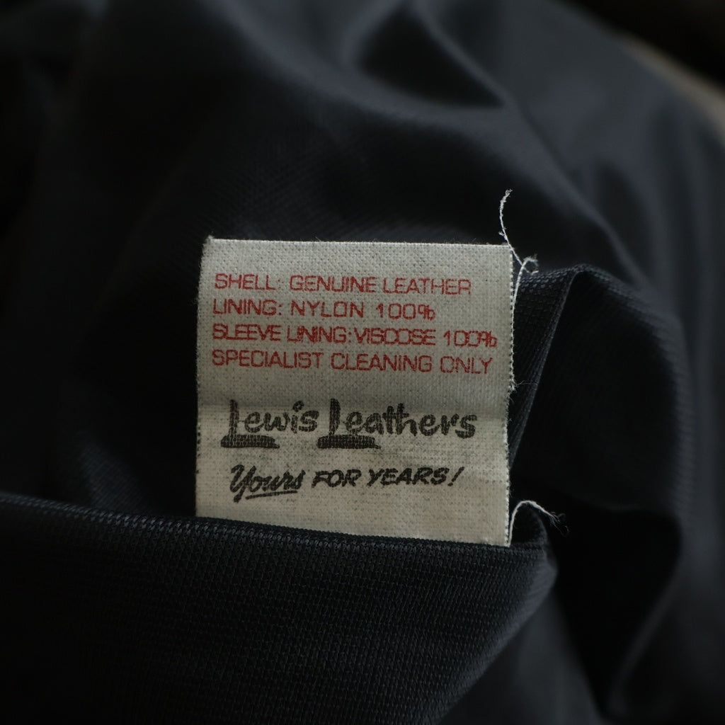 Lewis Leathers(ルイスレザー) ×The REAL McCOY'S LIGHTNING ザリアルマッコイズ ライトニング ディアスキン ダブルライダース レザージャケット ブラック