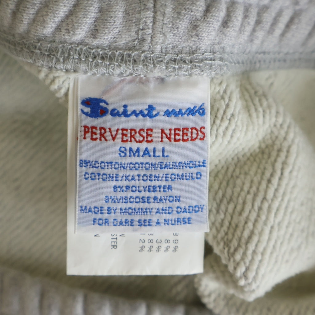 SAINT MICHAEL(セントマイケル) ×CHAMPION チャンピオン ロゴ刺繍 コットン スウェットパンツ グレー SM-A23-0000-034
