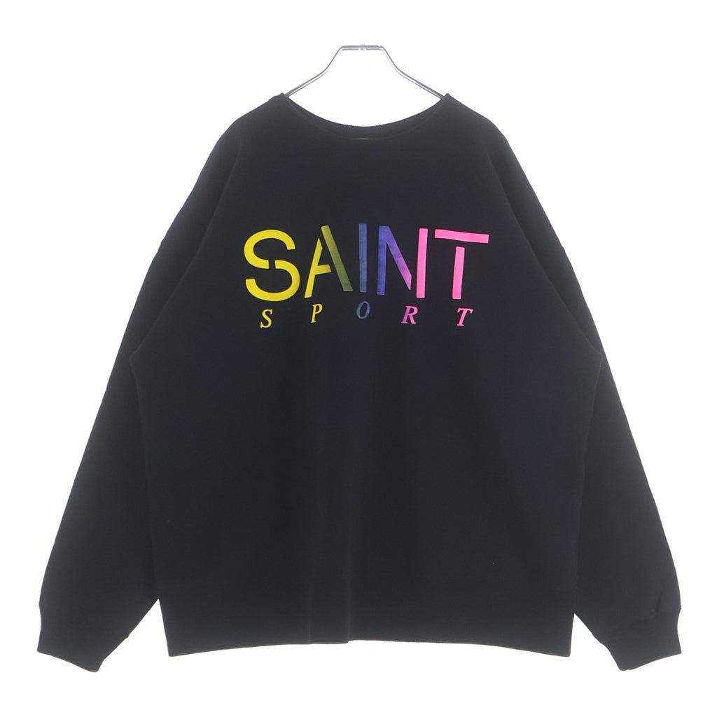 SAINT MICHAEL(セントマイケル) 25AW CRW NECK SWET クルーネックスウェットトレーナー ブラック SM-HR1-0000-044