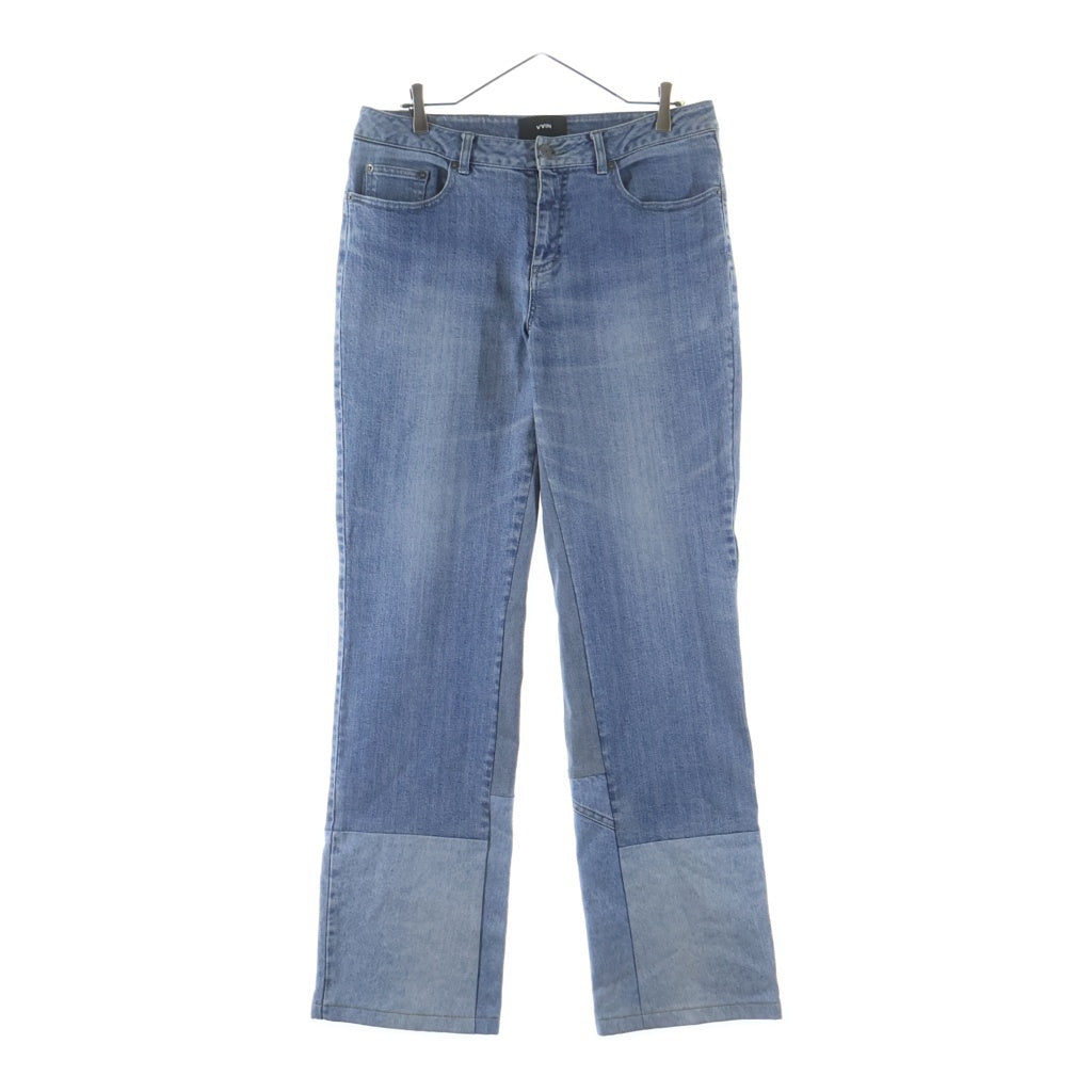 NO BRAND(ノーブランド) VAINヴェイン UPCYCLED JEANS 000 アップサイクル ジップフライ リメイク デニムパンツ インディゴ