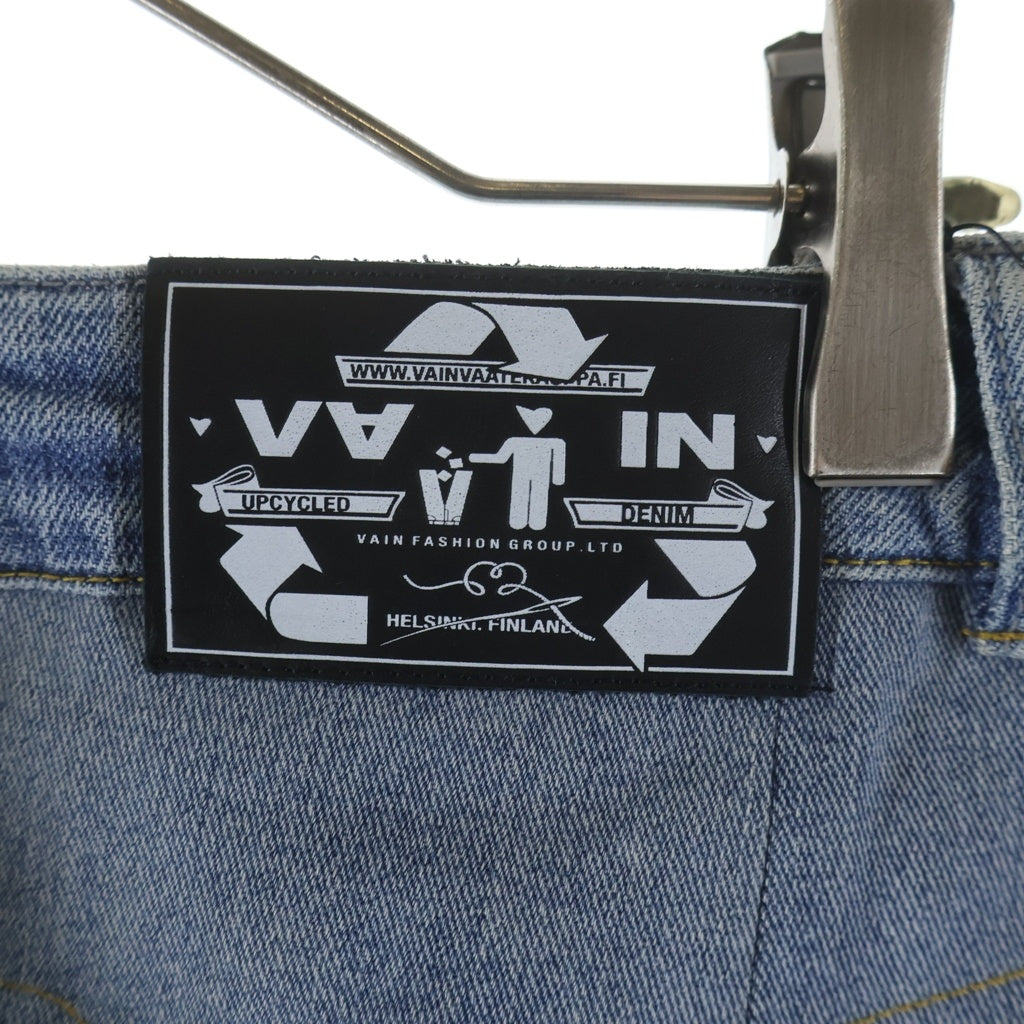 NO BRAND(ノーブランド) VAINヴェイン UPCYCLED JEANS 000 アップサイクル ジップフライ リメイク デニムパンツ インディゴ