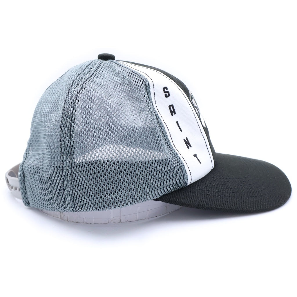 SAINT MICHAEL(セントマイケル) 26SS×LASTMAN LM_CAP/MIRROR BALL ラストマン メッシュキャップ 帽子 ブラック/グレー SM-MK8-0000-C42