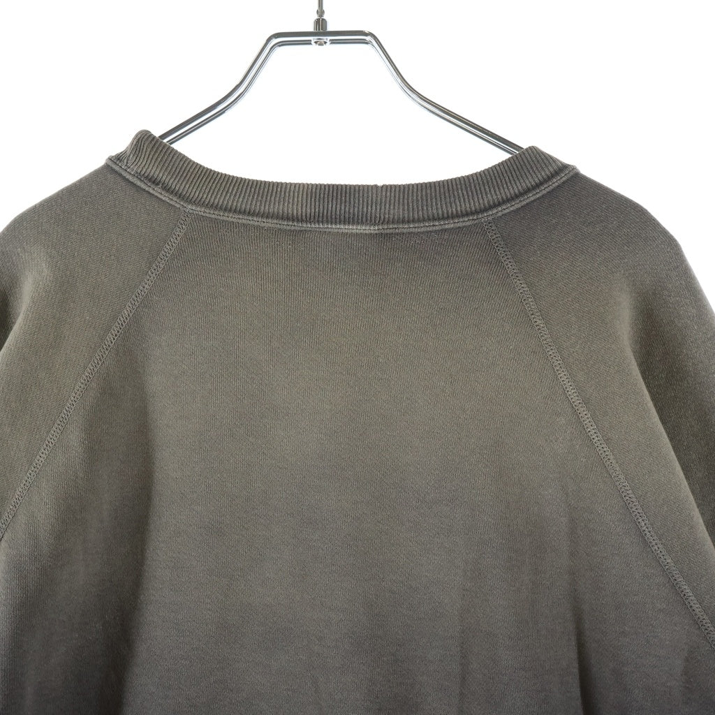 NO BRAND(ノーブランド) 26SS Mononoke made モノノケメイド CREW NECK SWEAT/龍 ヴィンテージ加工 クルネックスウェットトレーナー ブラック
