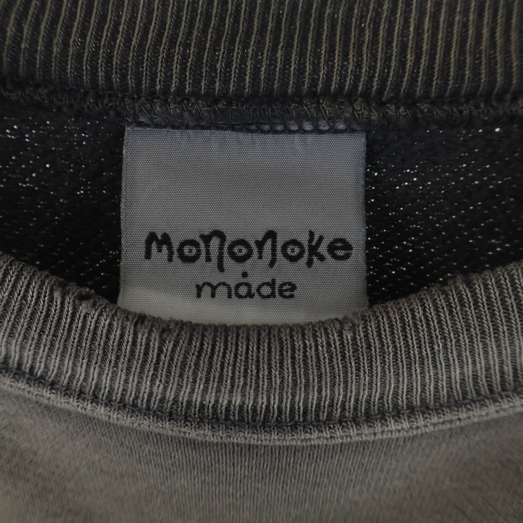 NO BRAND(ノーブランド) 26SS Mononoke made モノノケメイド CREW NECK SWEAT/龍 ヴィンテージ加工 クルネックスウェットトレーナー ブラック