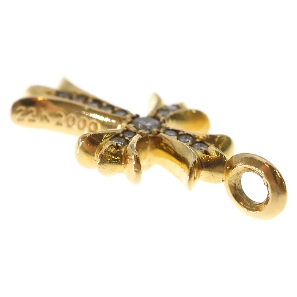 CHROME HEARTS(クロムハーツ) 22K TNY CRSF P/DIA タイニーファットクロス PAVEダイヤ ペンダントトップ ゴールドBCA033