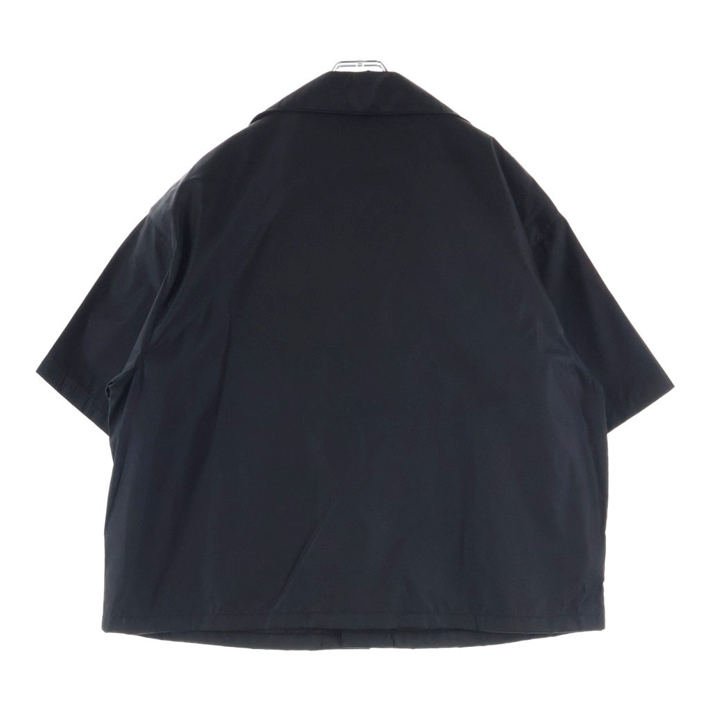 PRADA(プラダ) 21SS RE-NYLON リナイロン トライアングルロゴプレート ショートスリーブ オープンカラーシャツ ブラック SC449 S182 1WQ8
