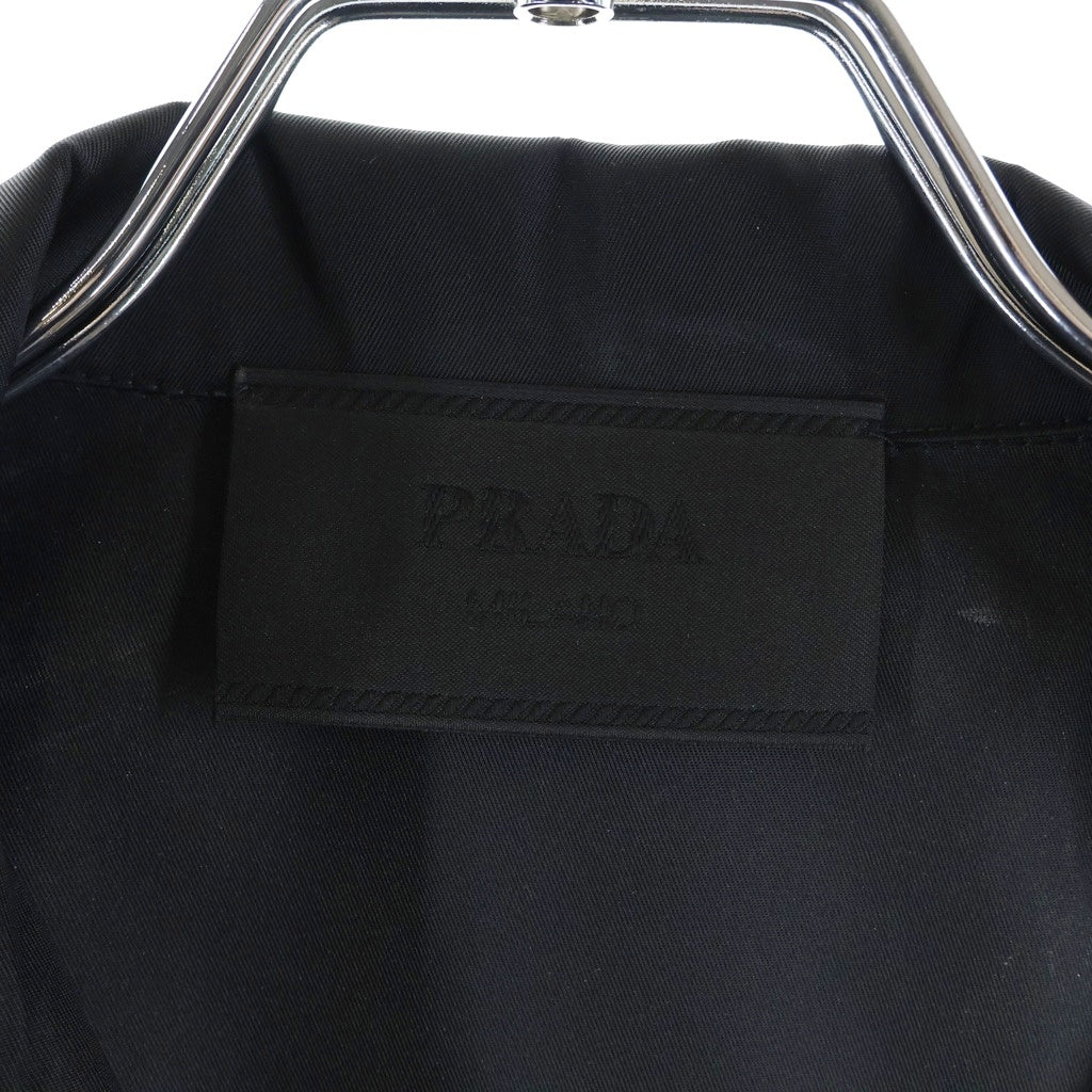PRADA(プラダ) 21SS RE-NYLON リナイロン トライアングルロゴプレート ショートスリーブ オープンカラーシャツ ブラック SC449 S182 1WQ8