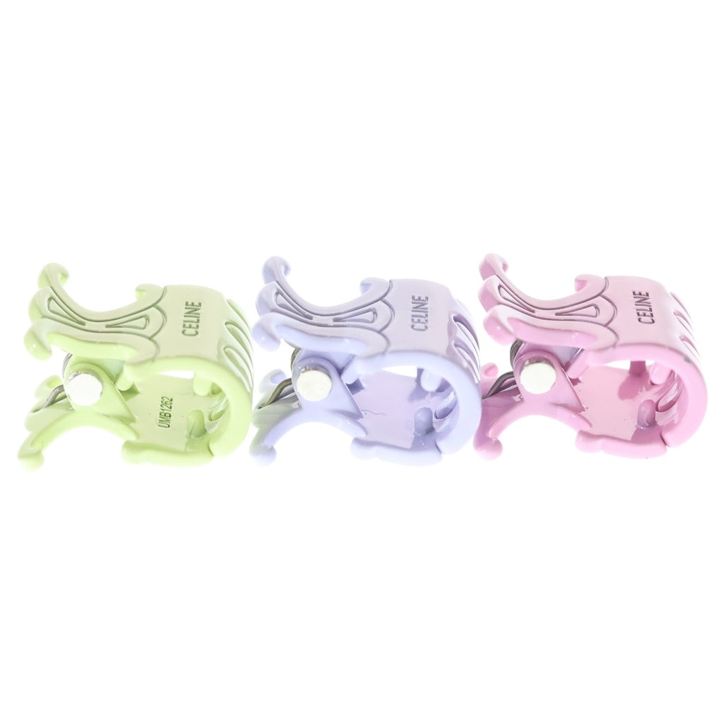 CELINE(セリーヌ) SET OF 3 HAIR CALWS セット オブ ヘアクリップ レディース イエロー/パープル/ピンク 46Z666BVS
