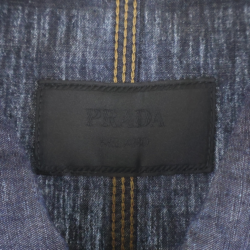 PRADA(プラダ) 23SS トライアングルロゴ デニム 長袖シャツ インディゴ GEB254