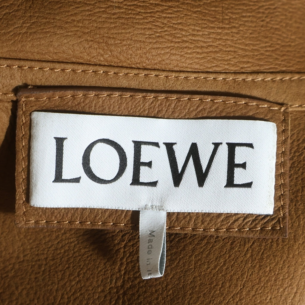 LOEWE(ロエベ) HOODIE IN SHEARING リバーシブル モヘア フーデッド ジップアップ ジャケット グリーン/ブラウン H526Y2SL41