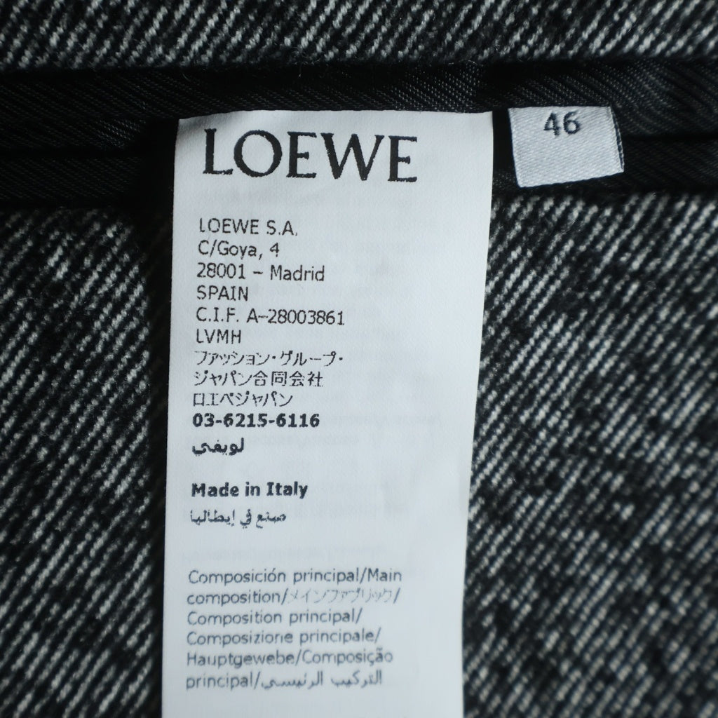 LOEWE(ロエベ) マルチポケット ウール オーバーサイズ テーラードジャケット ブラック H526Y03WC1